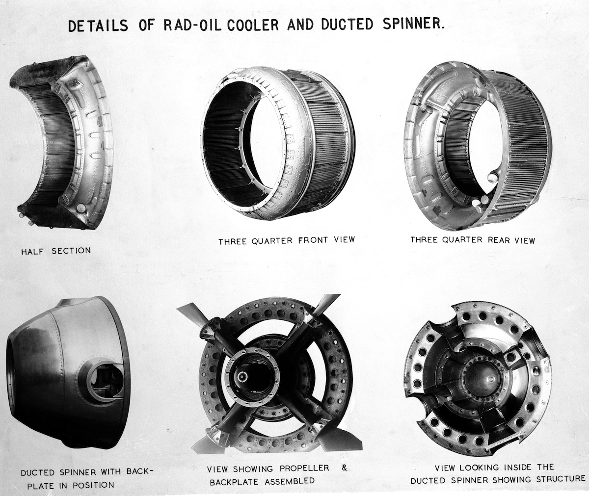 Diagram illustrating details of Hawker Tempest rad-oil cooler and ducted spinner
