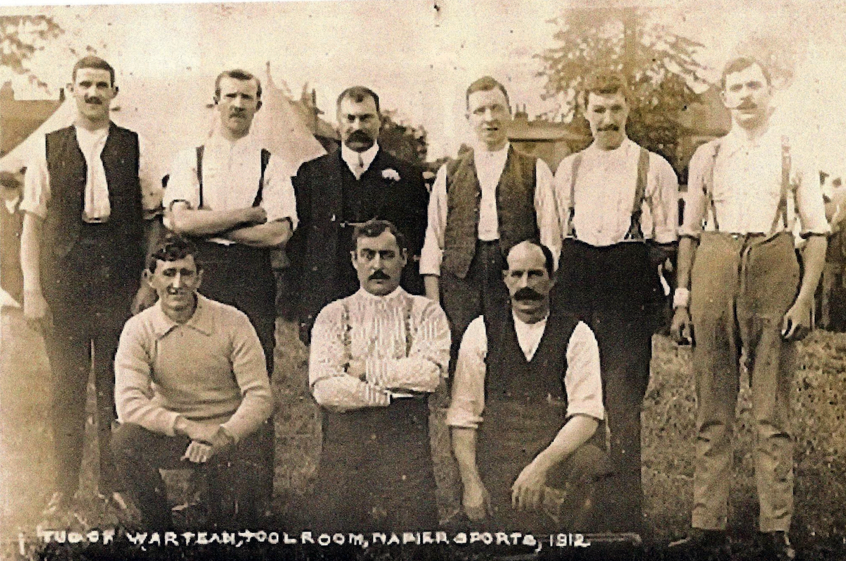 D Napier & Son Ltd Toolroom Tug o' War team 1912