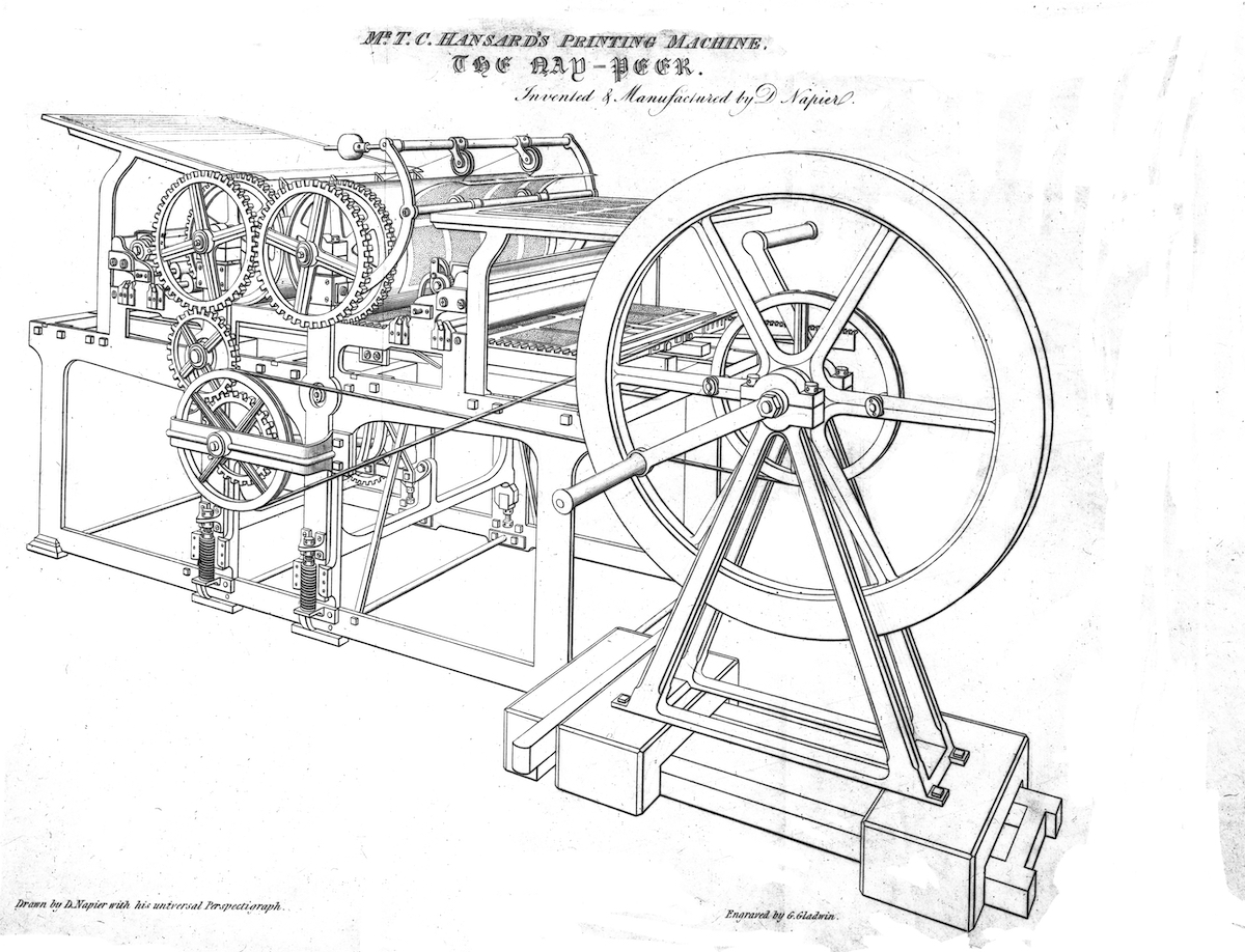 Napiers Printing Machine - the NayPeer for Hansards. Image 6116H