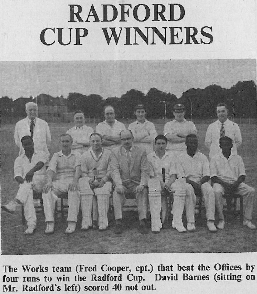 Napier Works Team Winners 1961 