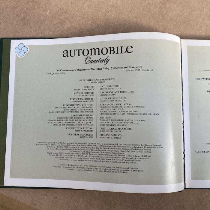 Automobile Quarterly Vol XVII, Number 3 - Page image