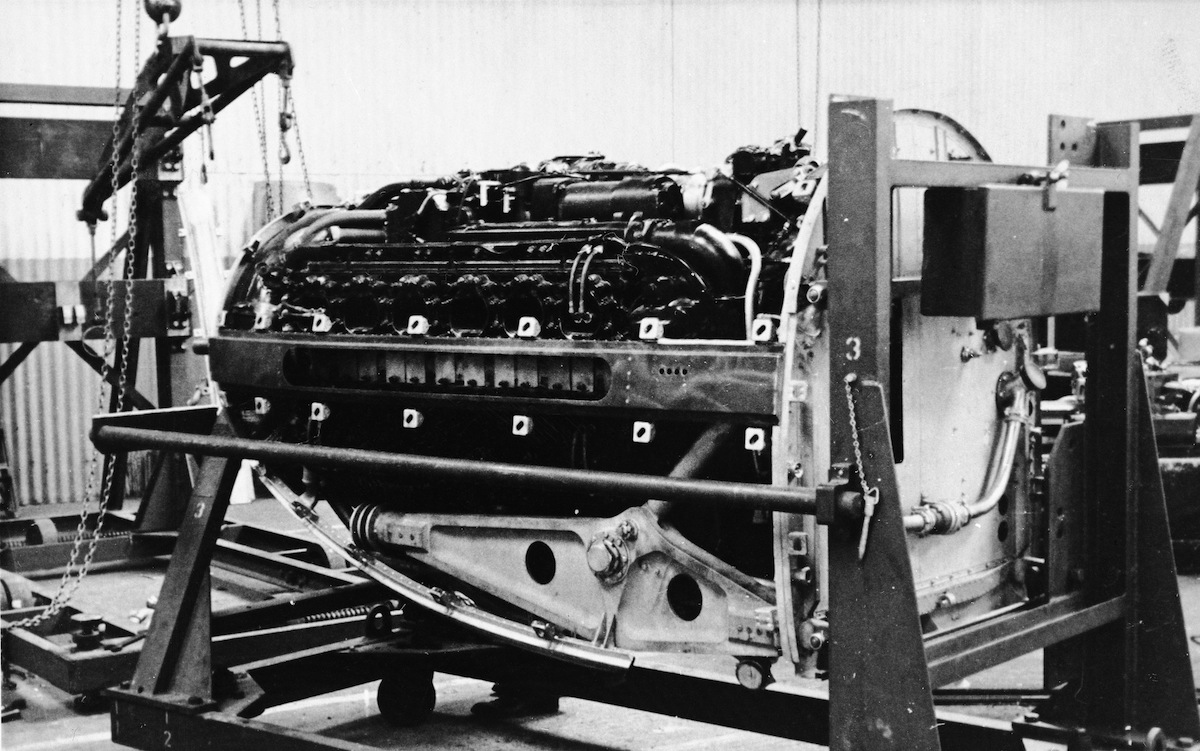 Sabre III in Blackburn B37 Firebrand engine mount