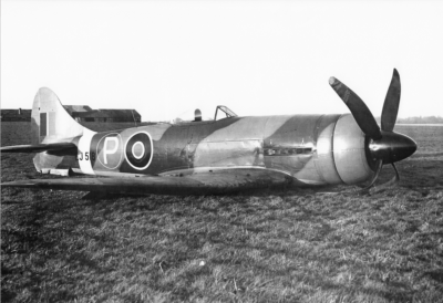 Hawker Tempest Mk.V EJ-518 belly landed 