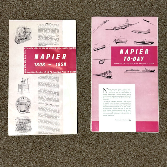 Napier Leaflets 1958